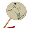 Floral Pattern Silk Fan with Tassels Pendant Tuan Fan Classical Chinese Style Fan  Photography Prop