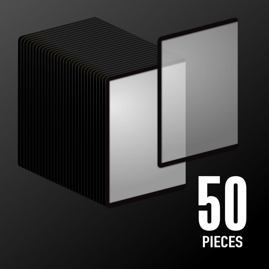 Allone Side Loader 50 Sheets Black 70 X 100mm Card Sleeves Protects and Storage from Scratches and Dirt Also Can Be Used To Mail Trading and Flea