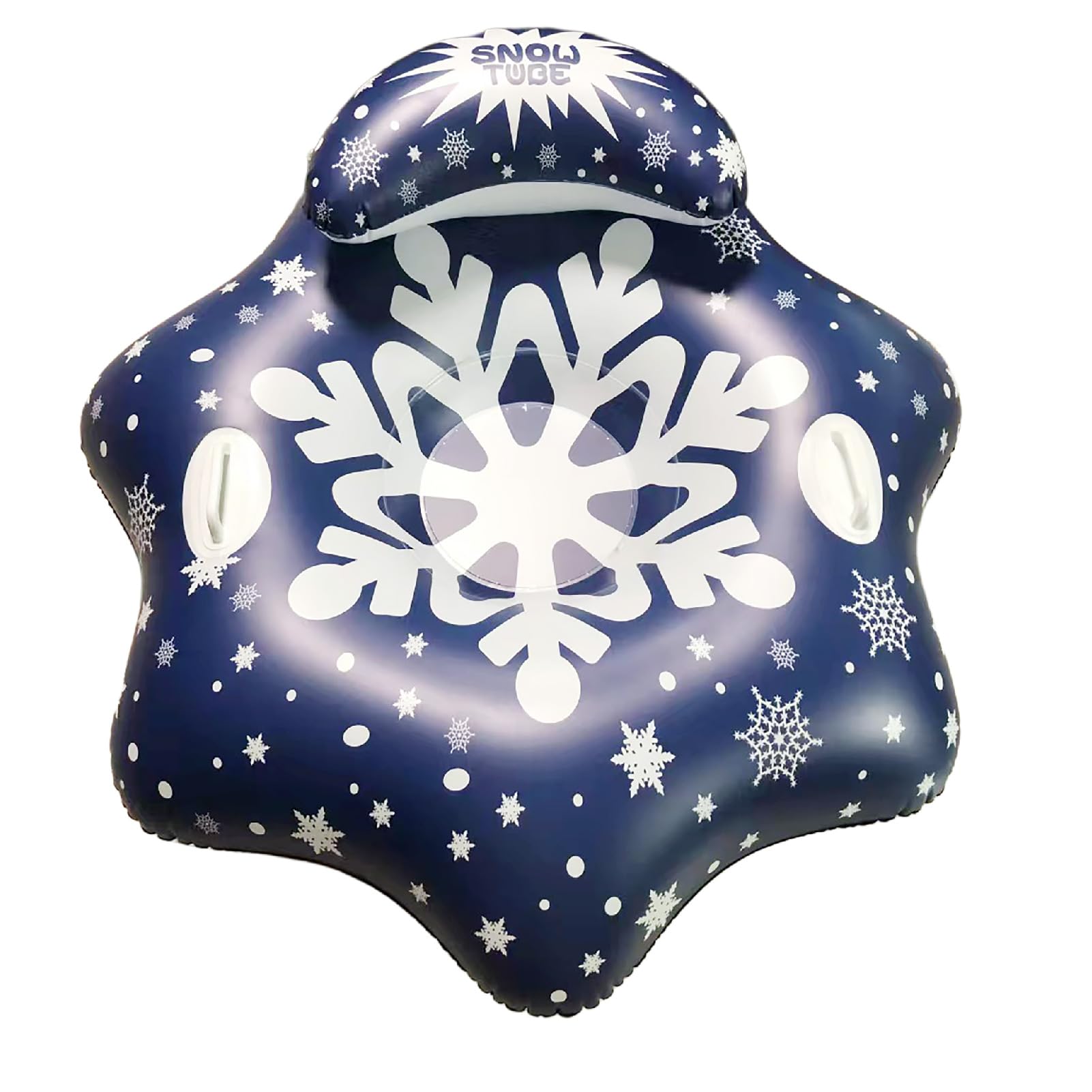 

CAWKAY Сноутюб, Снежные санки, В форме поплавка с ручками, для игр на снегу, катания на лыжах, спорта, воздушная подушка, зима, на открытом воздухе (Снежинка)
