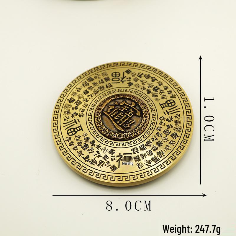 

Brass Rotating Decompression Compass Ornament - Luck and Blessing Desktop Piece