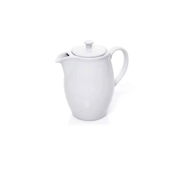Cafetière - Haute Qualité - Porcelaine - 0,6 L - Élégante - Compatible Lave-Vaisselle
