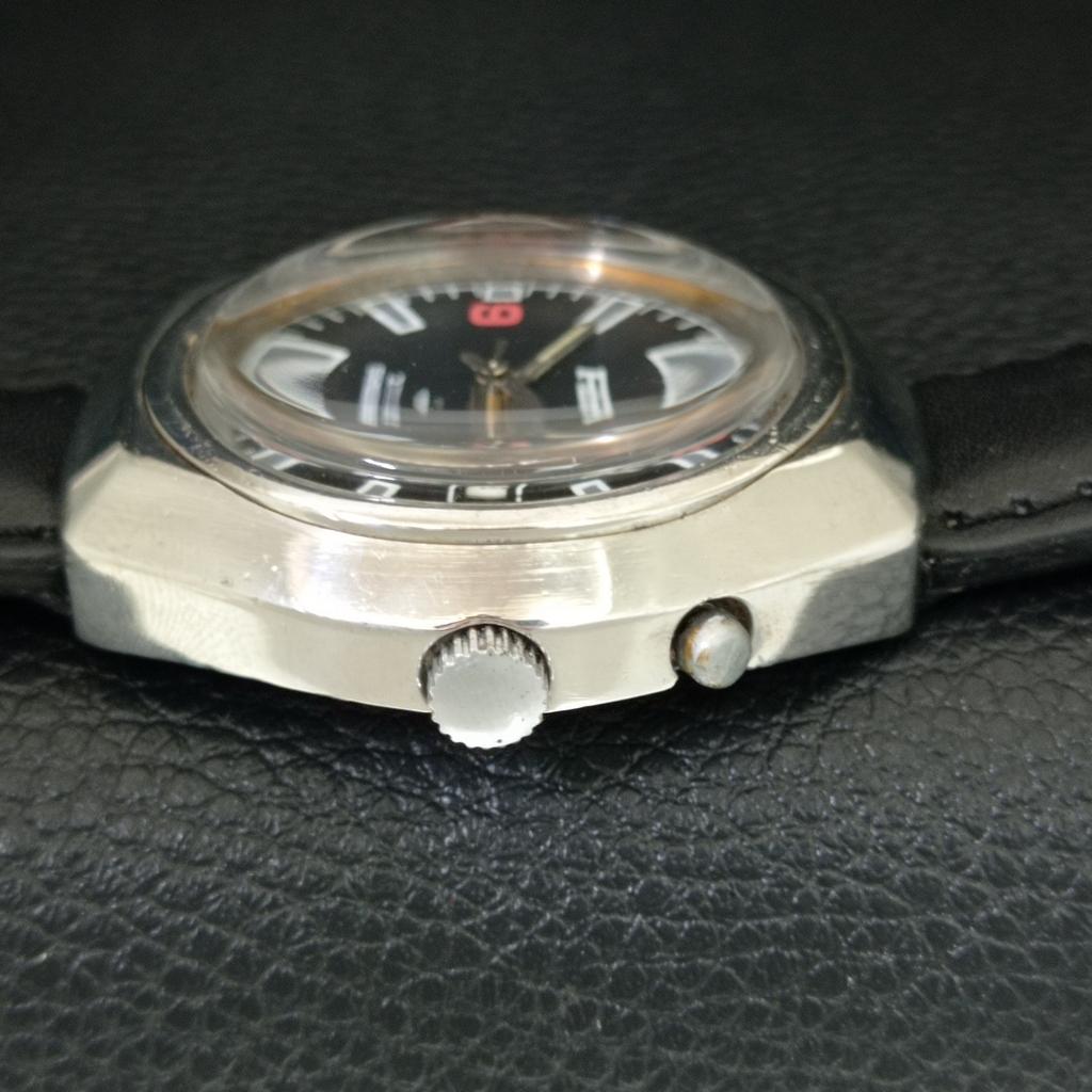 AUTOMATIC VINTAGE RICOH R31 JAPAN MENS BLACK COLOR DIAL WATCH A707651-1