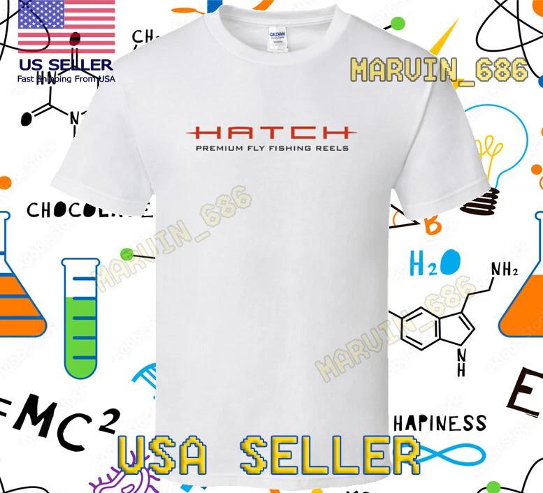 NEW SHIRT HATCH PREMIUM FLY FISHING REELS RACING LOGO T-Shirt FUNNY SIZE S-5XL L