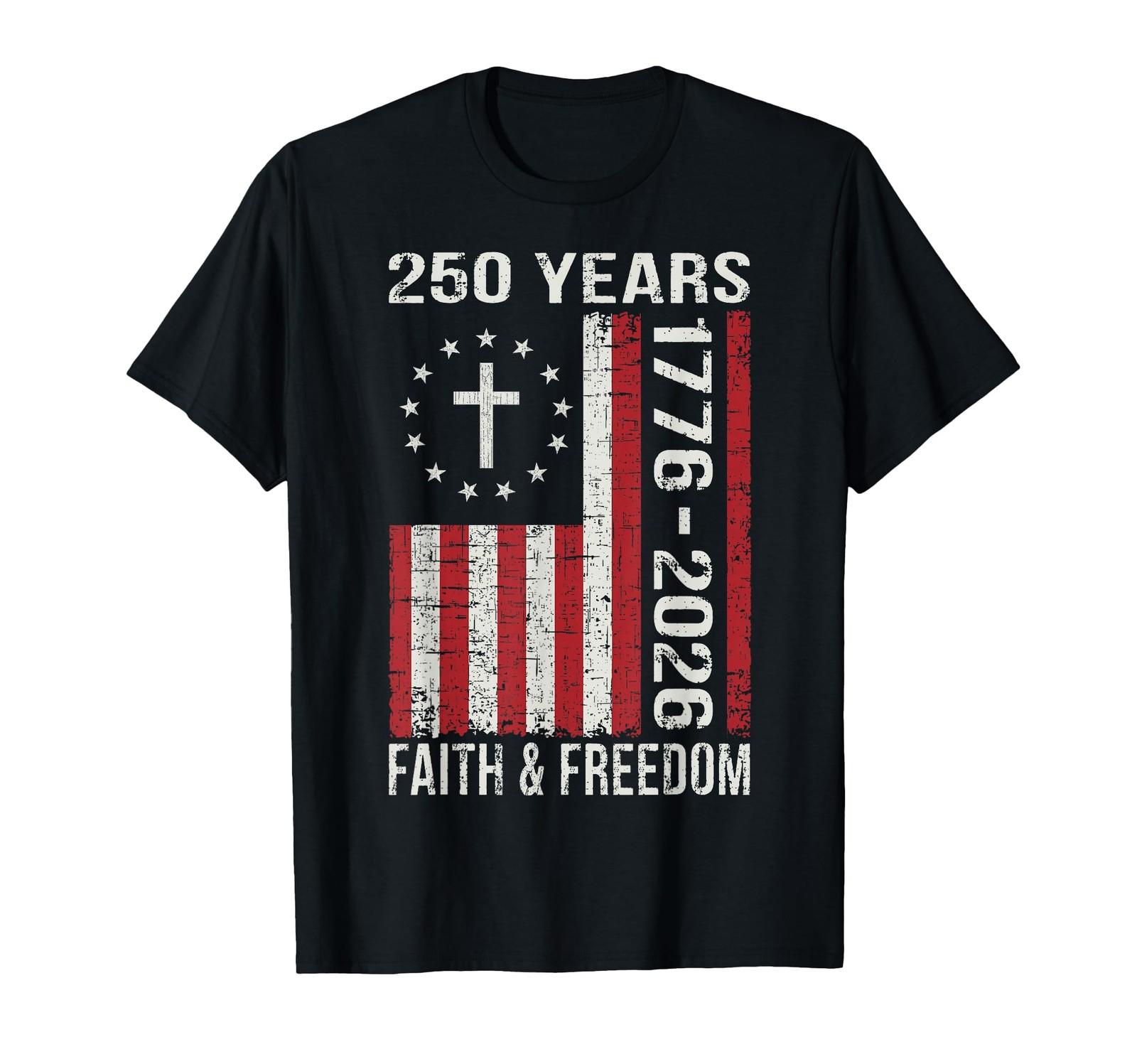 4th of July USA Patriotic 250th Anniversary T-Shirt S