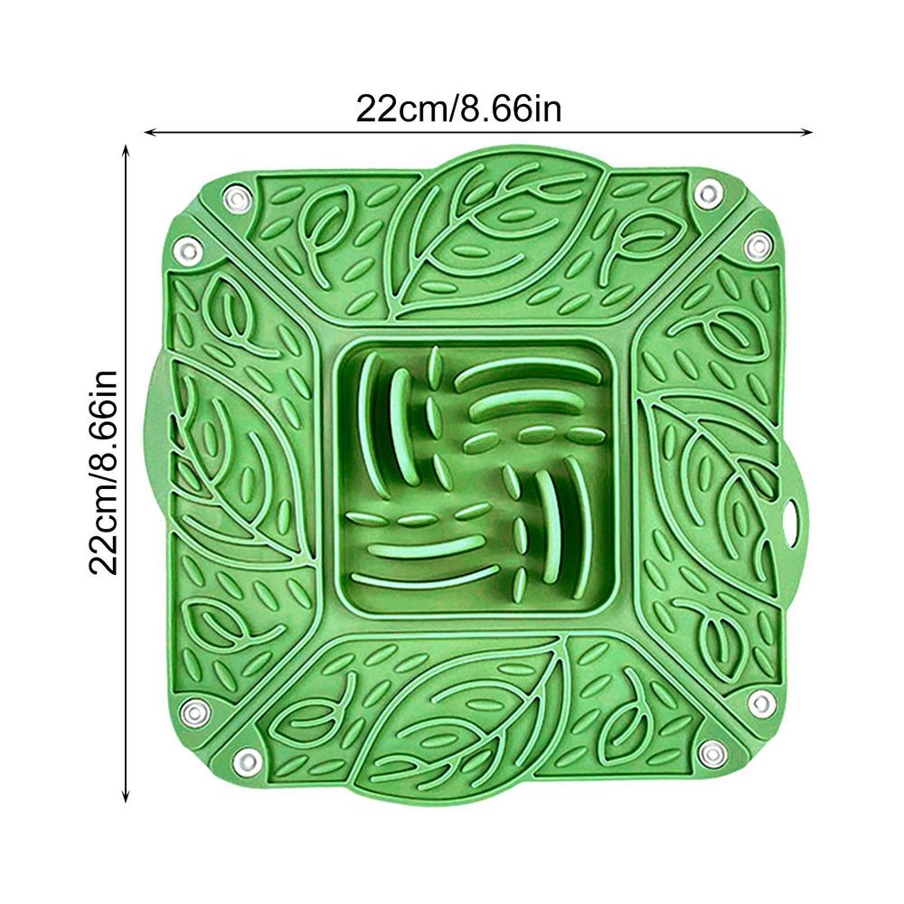 

Lick Mat For Dogs Silicone Foldable Treat Dispensing Toy Bite-Resistant Dog Food Bowls Slow Feeder Outdoor Enrichment Toys For зелёный