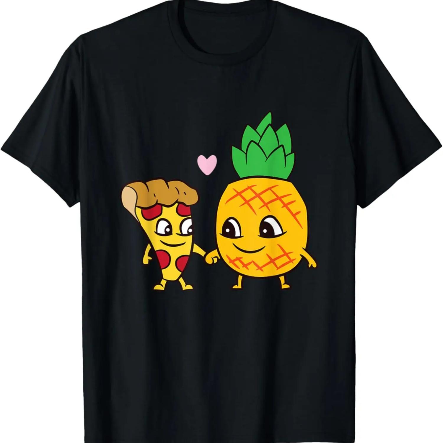 Pineapple Pizza Cute Pizza Hawaii Funny Pineapple T-Shirt S