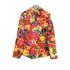 Europe, America 1116 spring and summer new women's button-printed casual shirt top