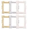 6Pcs Miniature Vintage Photo Frames Resin DIY Crafts Phone Case Decor Mini Photo Props Small Retro Picture Frames Compact Resin