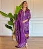 Indický designový párty oděv Kurta Kalhoty Dupatta Set Dámský Bollywoodský Top Tunika Kurti Oblek