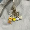 Mini Cute Duck Knitted Keychain Handmade Crochet Pendant Creative Car Bag Mobile Phone Charm Gift Wholesale Clothing Decoration