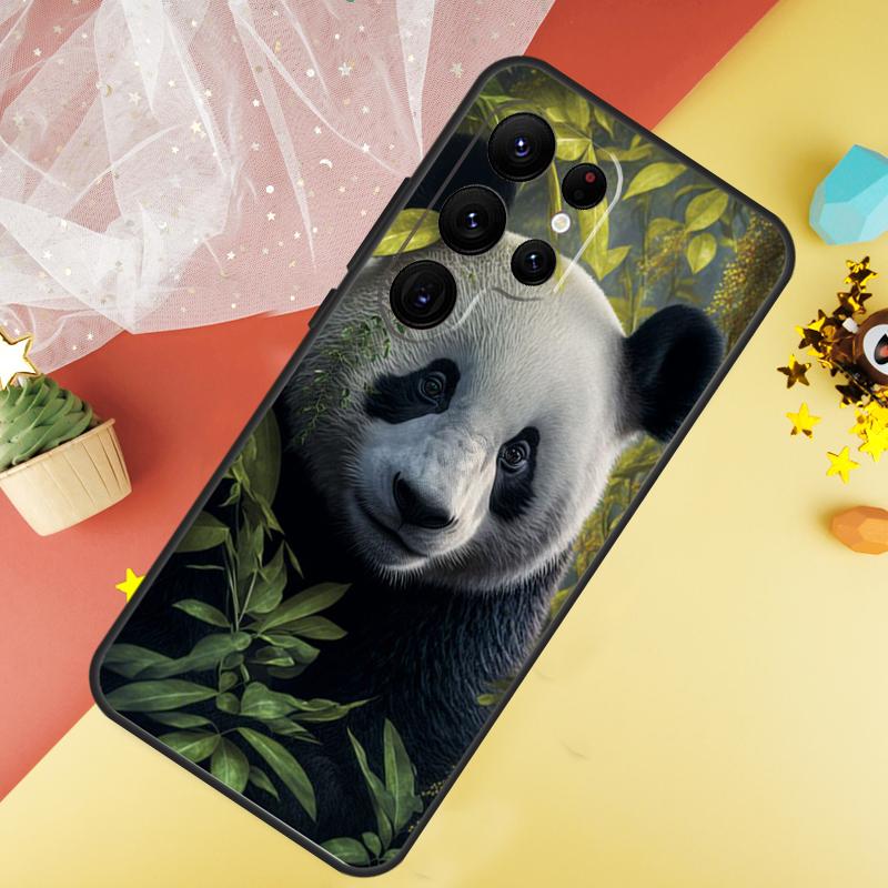 Panda Animal Cute Bear Phone Case For Samsung Galaxy S26 S25 Ultra S23 S21 S20 S22 S24 FE S10 Plus Cover Coque