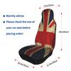 Retro British Flag Car Seat Cover Anti Fouling Convenient Protective Cover 2-piece Patriotic Theme Seat Protective Cover