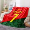 1PC CR7 Print Flannel Blanket, High Quality All Seasons, Home Decor, Warmth and Comfort, Perfect for Christmas Gifts