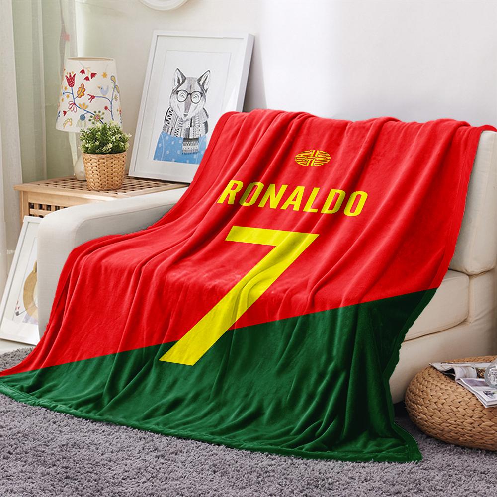 1PC CR7 Print Flannel Blanket, High Quality All Seasons, Home Decor, Warmth and Comfort, Perfect for Christmas Gifts