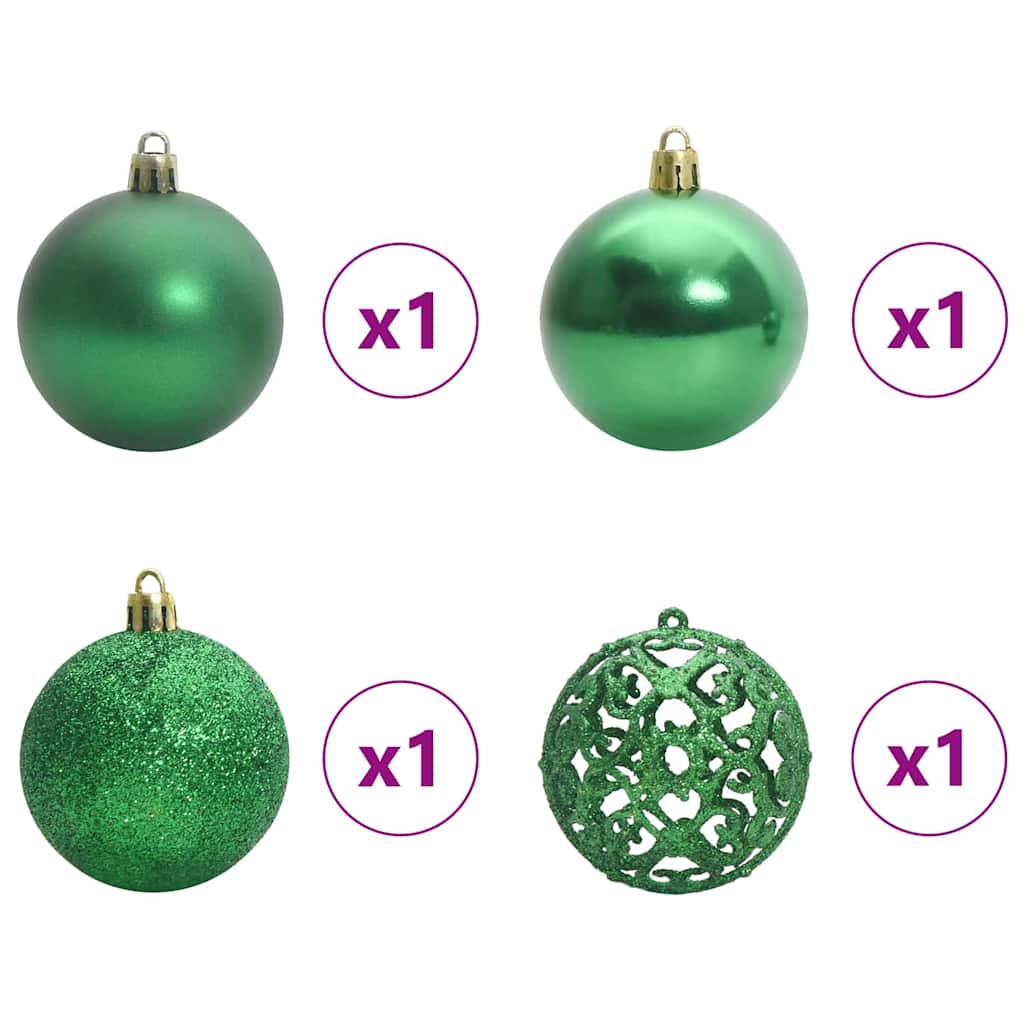 Christmas Ornament Set with 150 LEDs 61 pcs Multicolor Plastic