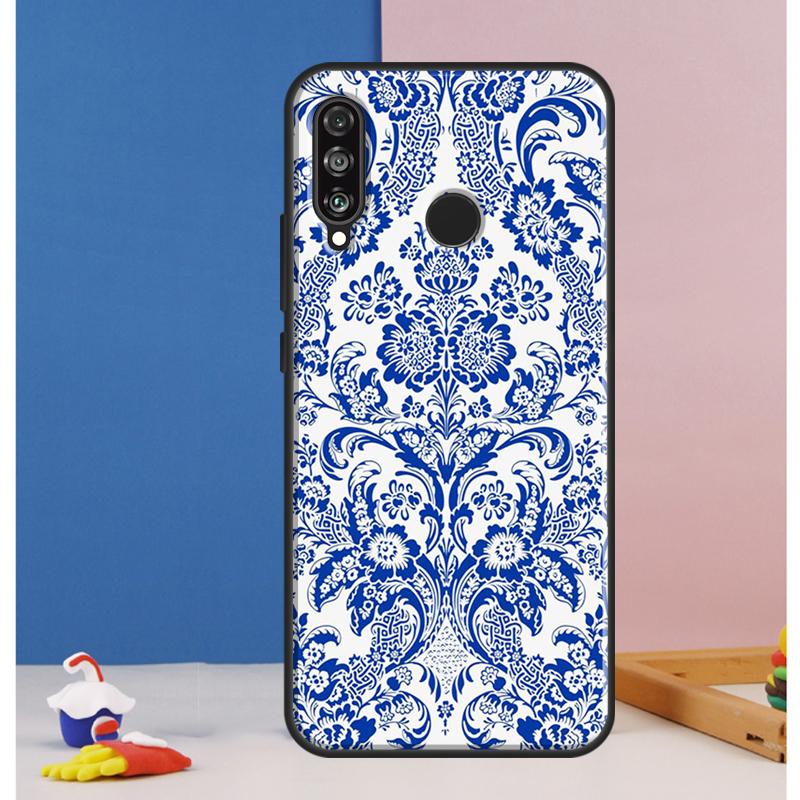 

Сине-белый фарфоровый чехол для Huawei Nova 10 9 SE 8i 11i 12i 12s Y60 Y61 Y70 Y90 Y72 Y73 Y91 P60 Pro P30 P40 Lite Huawei Nova Y90