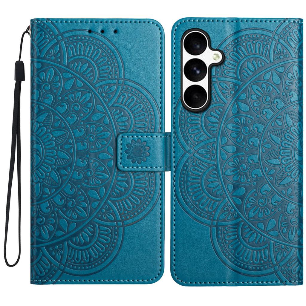 For Samsung Galaxy M36 5G Leather Case with Card Slots Mandala Pattern Phone Cover Stand