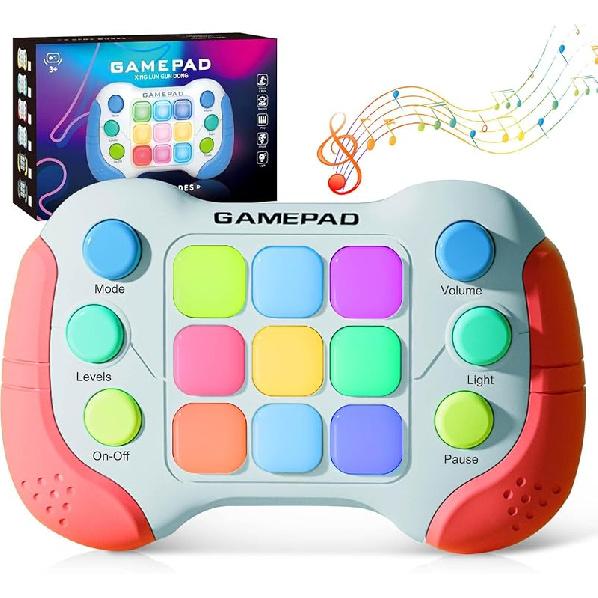 Upgraded Flashing Handheld Game for Kids, Fast Push Fidget Game Toy, Quick Push Light Up Fidget Electronic Console for Teens, Birthday Gifts for 3-12