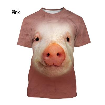New Fashion Cute Pig Animal 3d Printing T-shirt Men's and Women's Summer Casual Short-sleeved Streetwear Shirt Tops