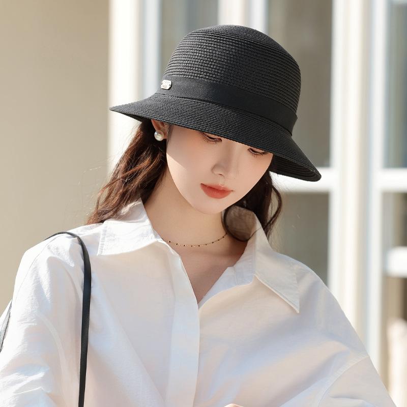 Summer Sunscreen Visor Children Summer Fashion Straw Hat Big Brim Shows Small Face