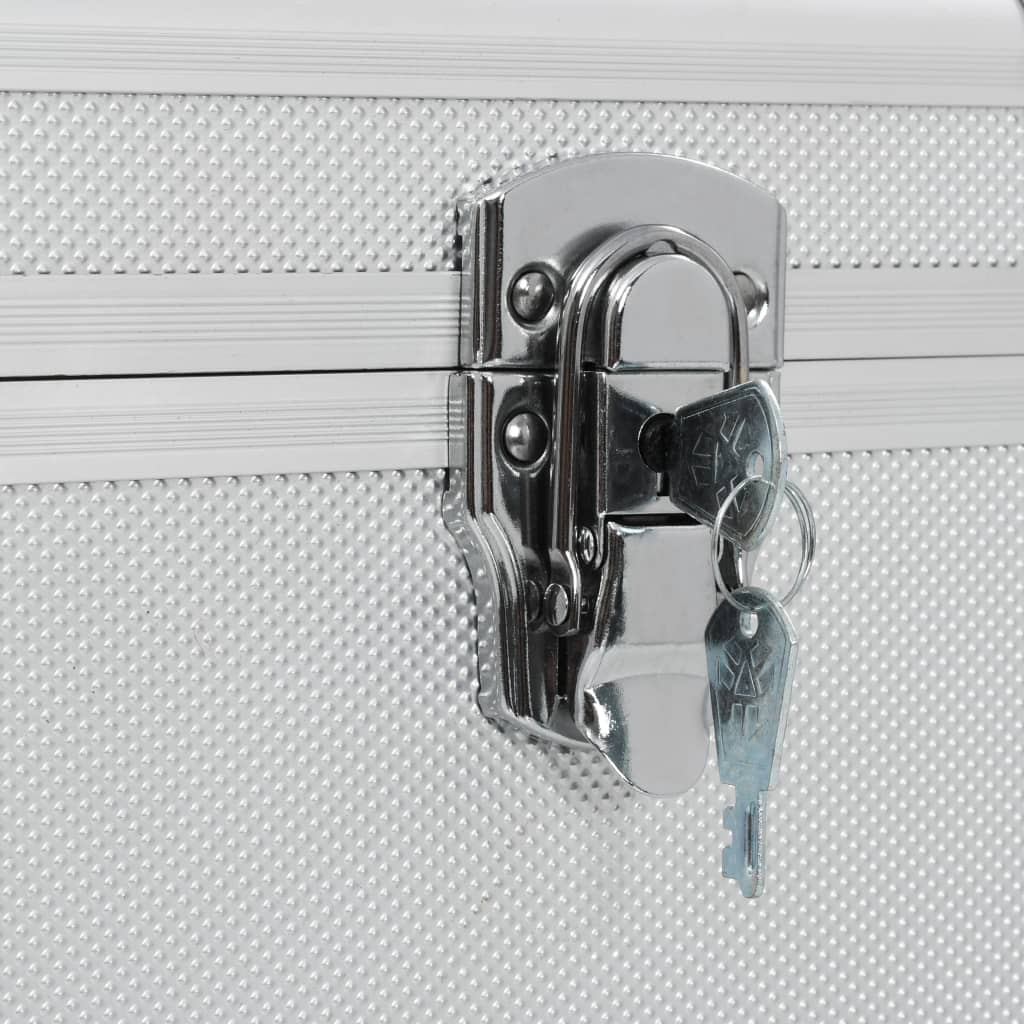 Storage Case Set 3 Pieces Silver Aluminum