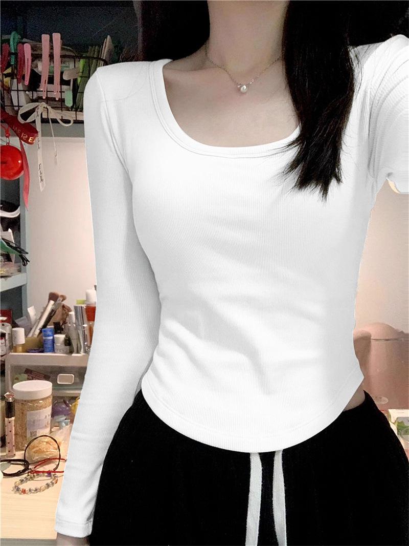 

Женский двусторонний топ из немецкого бархата с квадратным воротником и длинными рукавами - осень/зима, плюс бархат, утолщенный, 300 г. XL 120-130 lbs