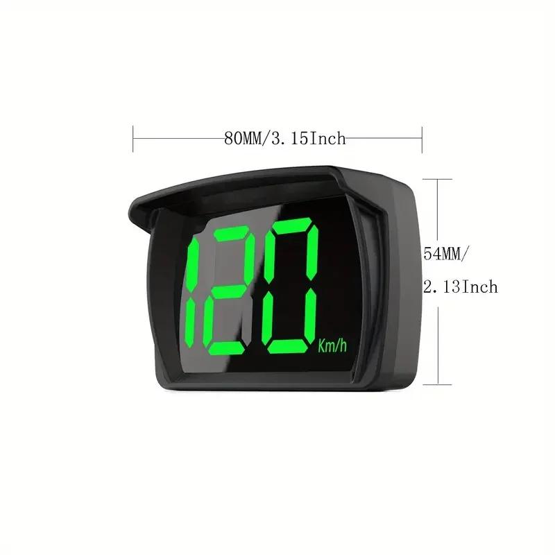 

3-Inch Universal HUD Car Display - USB Speed Projector, Multifunctional LCD with KMH/MPH Gauge чёрный