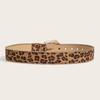 Zinc Zinc Alloy Carved Buckle Belt Y2K PU Vintage Waistband Leopard Print Belt  Clothing Accessories