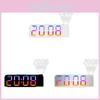Digital Led Alarm Clock With Rgb Color Projection For Bedroom Decor