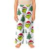Children's Christmas Print Plush Casual Pants for Holiday Lounging and Everyday Wear