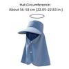 Casual Wide Brim Shawl Fisherman Hat Solid Color Breathable Hiking Bucket Hat Elastic Neck Protection Mountaineering Cap Summer