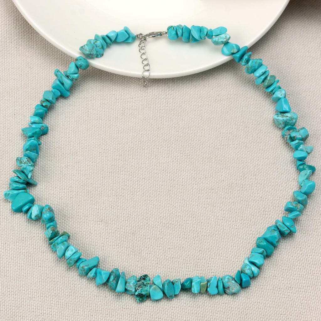 Crushed Crystal Handmade Beaded Necklace - Versatile Spring/Summer Beach Style for Women