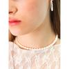 Silver Natural White Freshwater Pearl Chandelier Choker Necklace