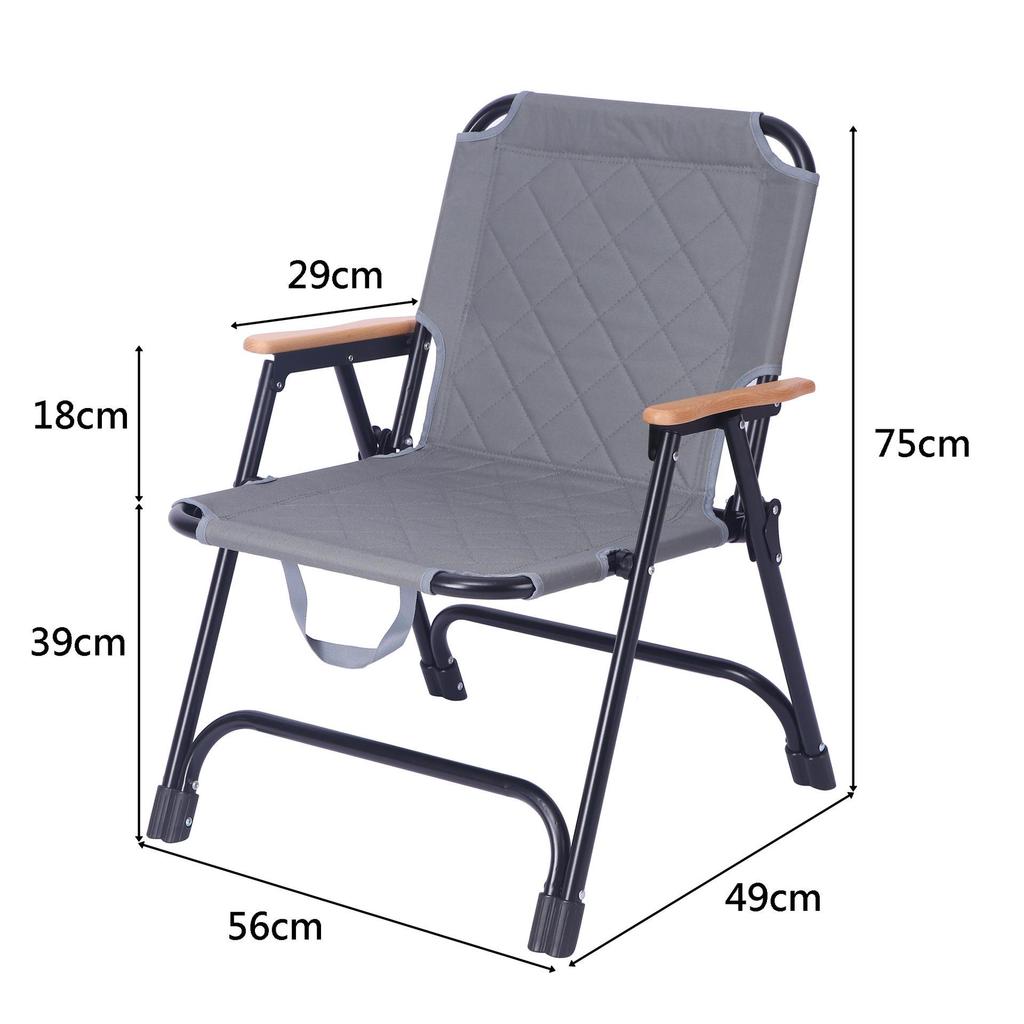 Portable Outdoor Carbon Steel Folding Chair for Picnic, Beach, Fishing, and Leisure