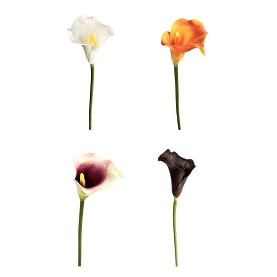 Artificial Common Calla Lily Realistic Fake Flower Stem Home Office Wedding Party Indoor Outdoor Faux Bloom Centerpiece Decoration