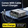 6 Port Desktop Charger with High Definition Display Portable Charging Station for Travel EU Plug