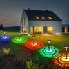 Garten im Freien Solar-LED-Leuchten RGB-Mehrfarbenbeleuchtung Solar-Weg-Rasen-Licht-Weihnachtsgarten-dekorative Landschaftsglanzlampen