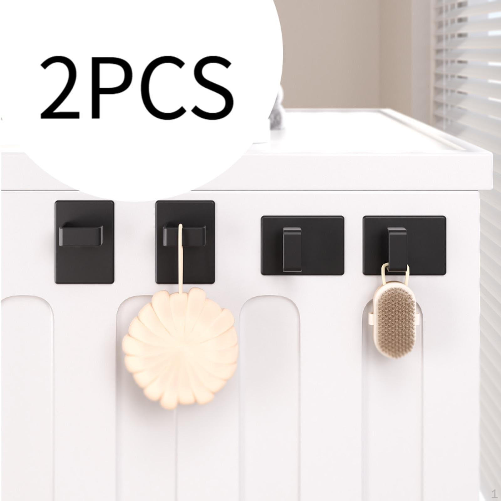 

2 металлических крючка для подвешивания в гараже и на кухне чёрный