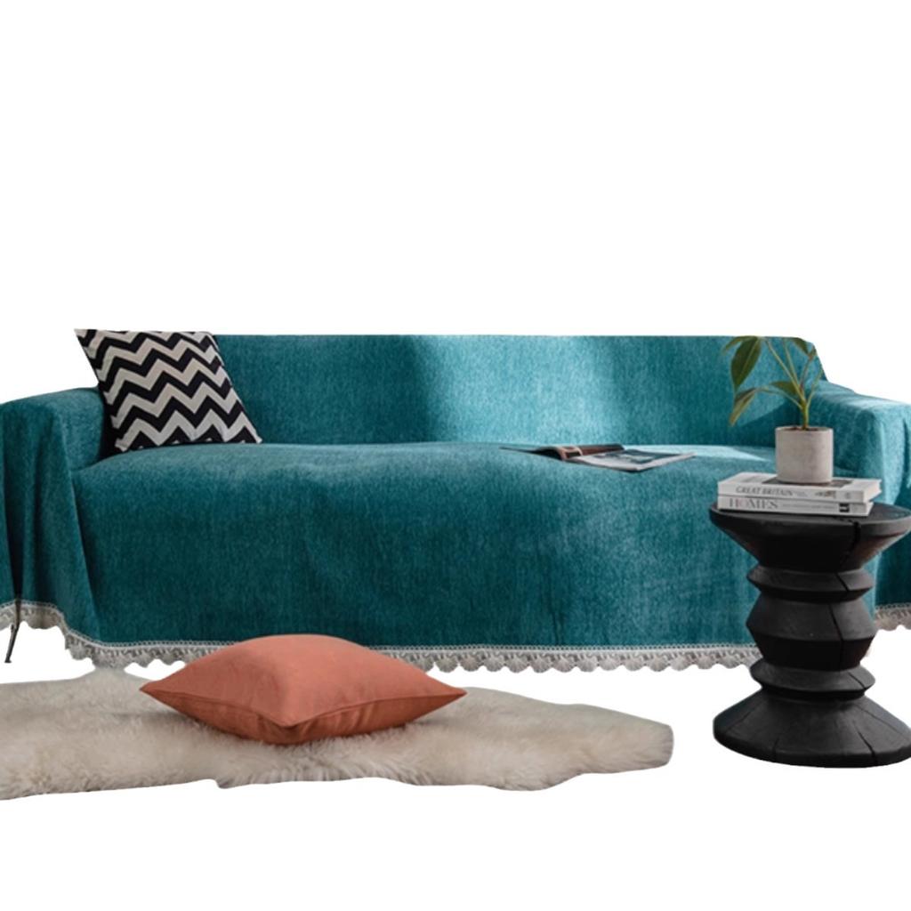 Tecido de Toalha para Sofá Chenille Nórdico Espesso Tecido de Sofá de Luxo Leve Universal para Todas as Estações Capa de Sofá Universal Almofada de Sofá Antiderrapante Universal