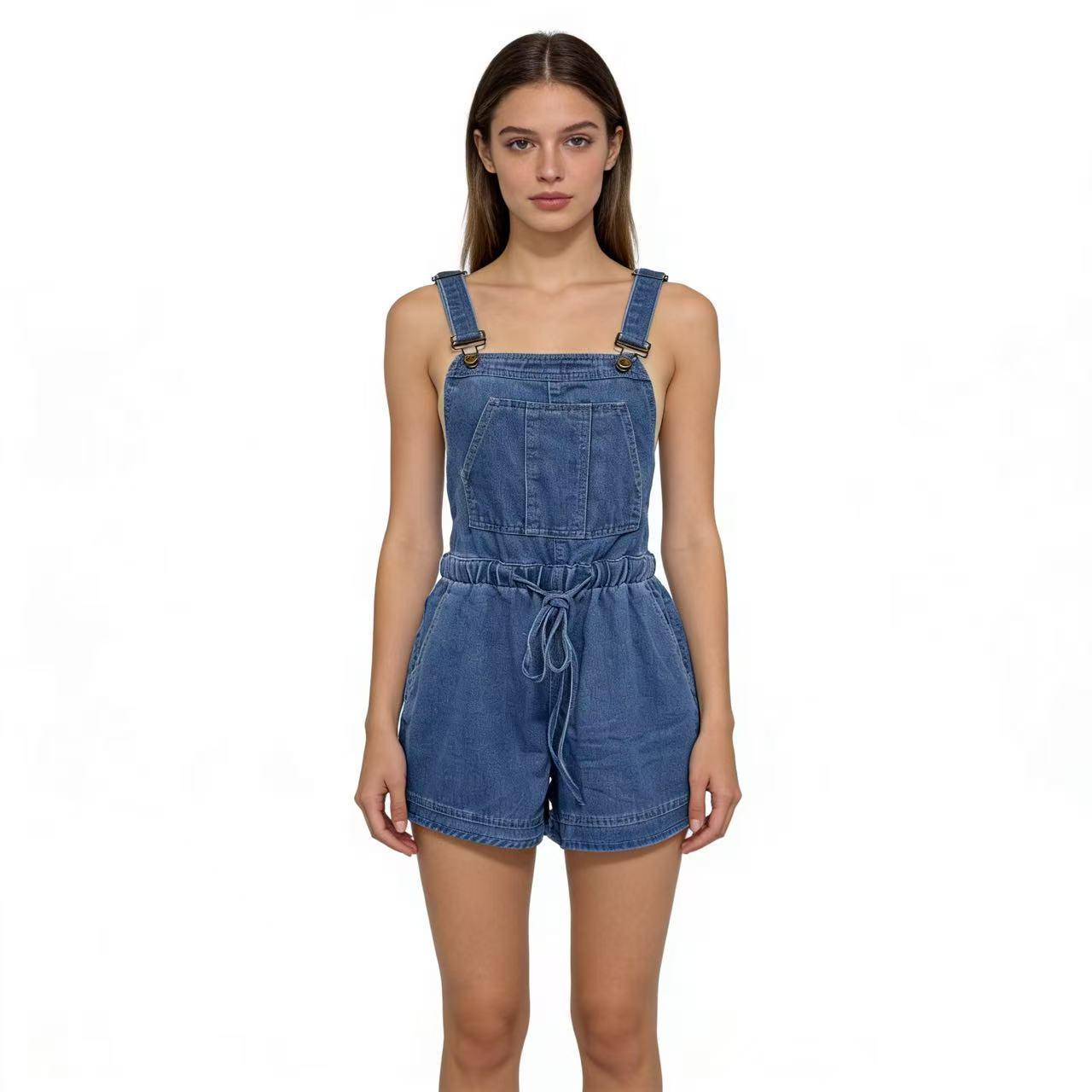 

Women s Age-Reducing Comfortable Jeans Jumpsuit XL темно-синий