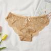 1Pcs Sexy Lace Transparent Briefs Underwear For Woman Female Low-Rise Panties With Bow Women's Underwear Intimates