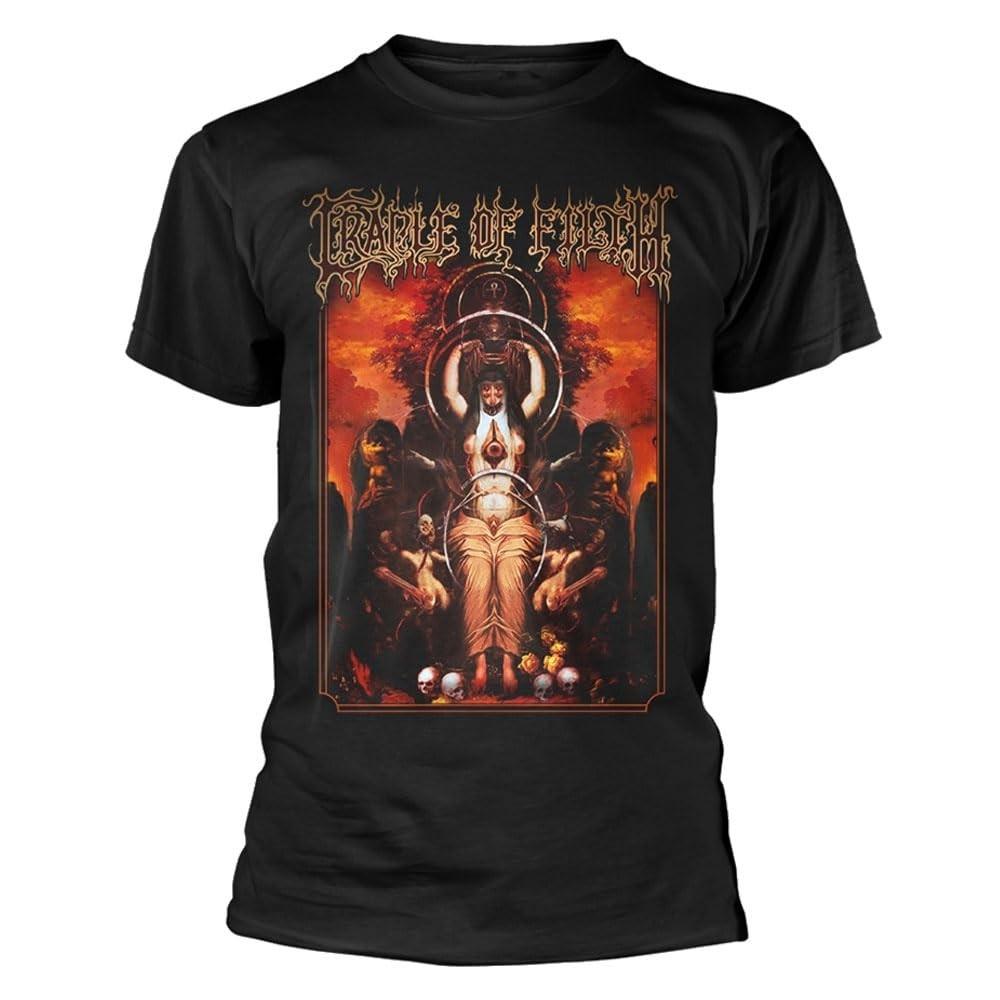 Cradle of Filth Malignant Perfection T Shirt L Black/Orange XL