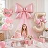 40 Inch Large Number Balloon Set DIY Bowknot Design Foil Balloon Set  Party Atmosphere Setup