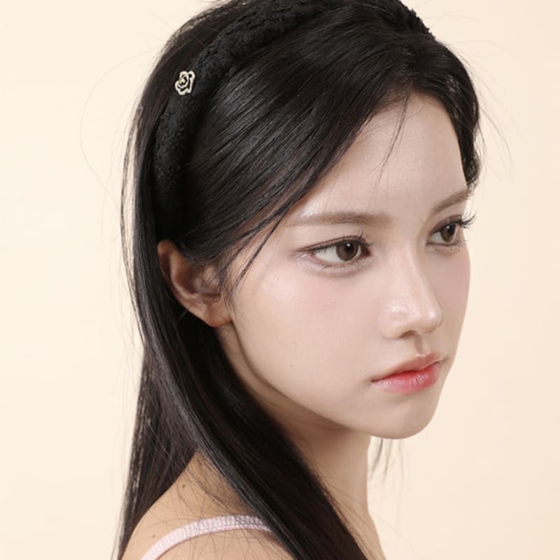 CATTLINE Black Rose Tweed Hairband