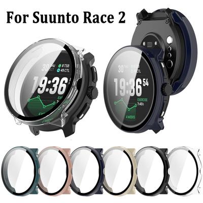 Προστατευτική Θήκη PC+Tempered Πλήρους Κάλυψης Σκληρό Προστατευτικό Οθόνης Αντιχαρακτική Κάλυψη Κέλυφος για Suunto Race 2