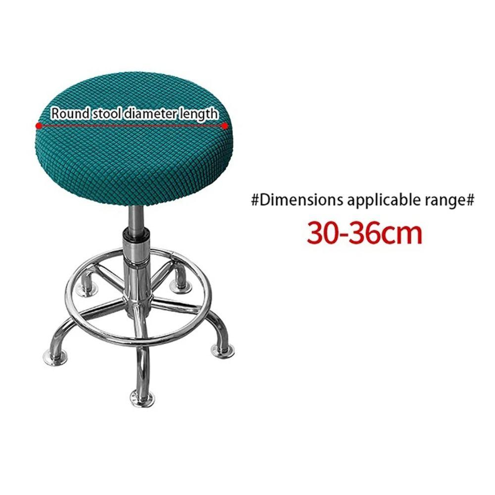 Solid Color Round Chair Cover Thickened Stool Cushion Cover Soft Bar Stool Cover
