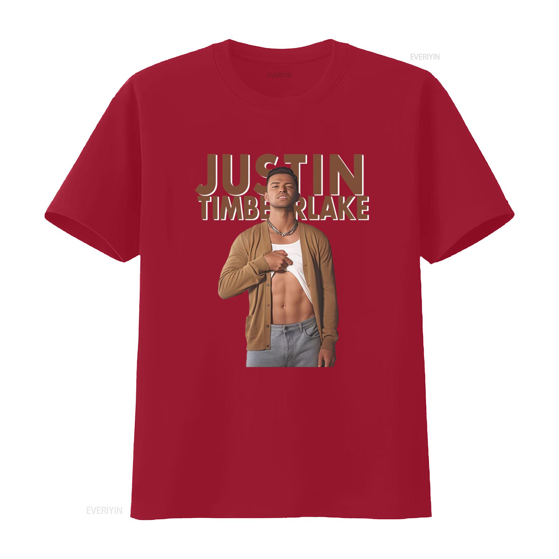 

Justin Timberlake World Tour 2025 Merch T Shirt Print Fashion Top vintage Washed Casual fashion Comfortable Versatile S