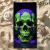 Hip Hop Punk Totenkopf Muster Mikrofaser Strandtuch 2D Flach Gedruckt Sandfest Wasserdicht Niedlich Picknickdecke Reiseutensilien