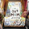 Dog Mom Blanket Personalized Name Soft Comfortable Stylish Blanket Car Blanket Perfect For Travel Camping Outdoor Home Suitable For All Seasons