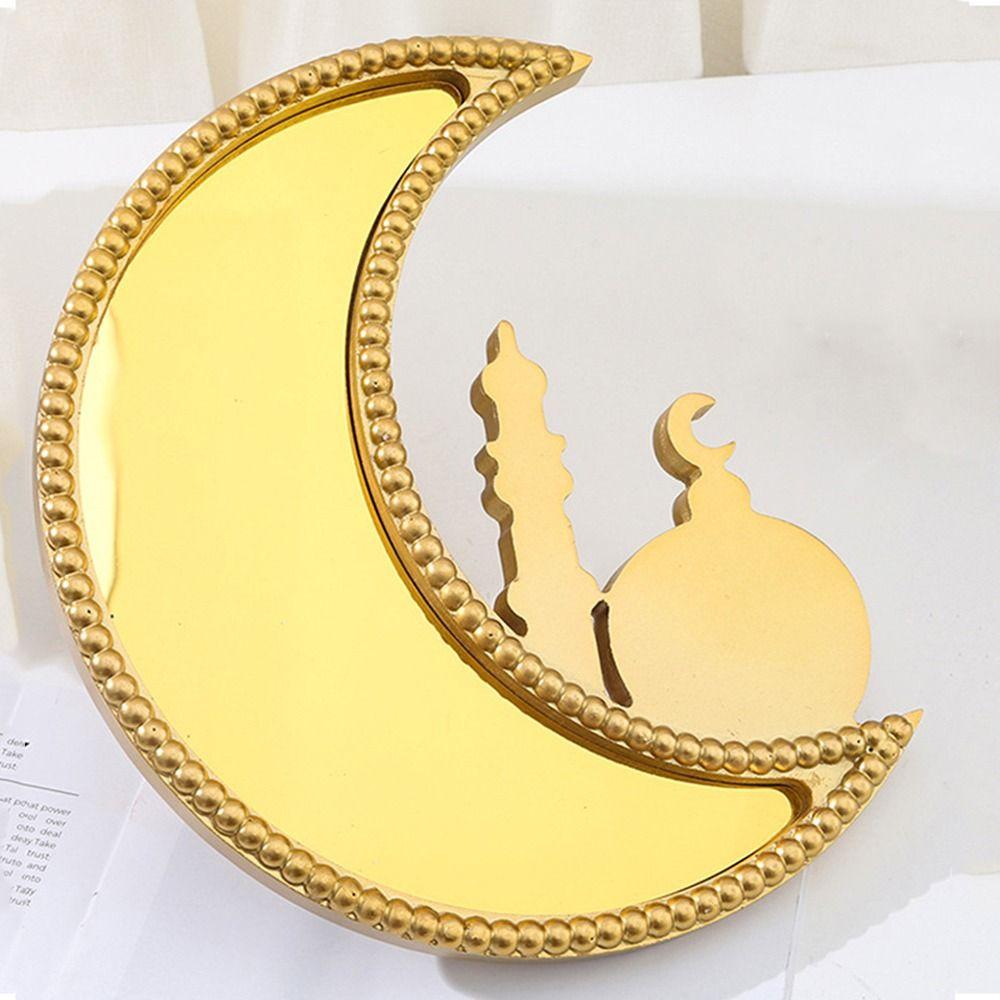 Moon Shaped Ramadan Decorative Tray Elegant Eid Candy Dish  Eid Celebration